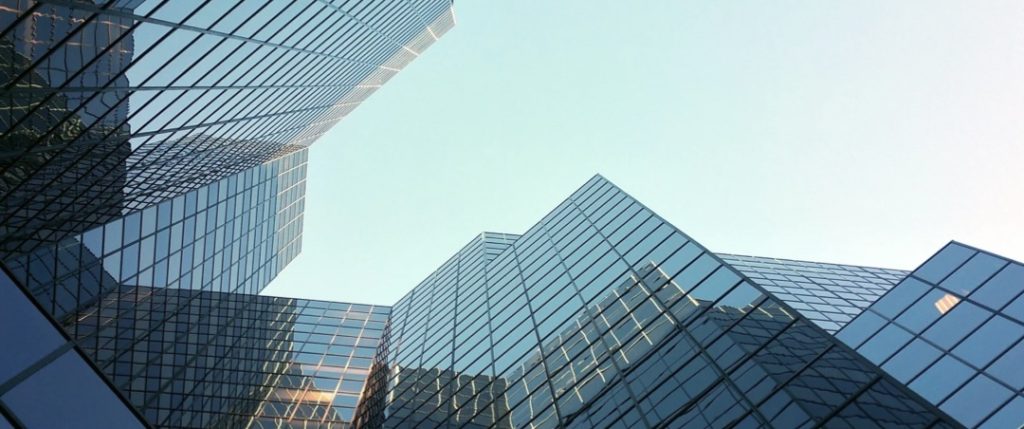 A picture of tall buildings