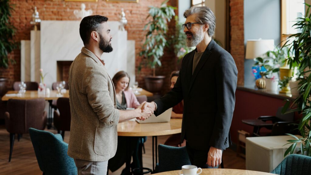 Two men giving ahandshake